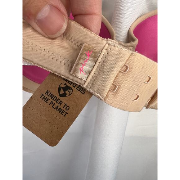 Victoria's Secret Size 32A Beige "PINK" Wear Everywhere Push-Up Bra NEW - Picture 5 of 9